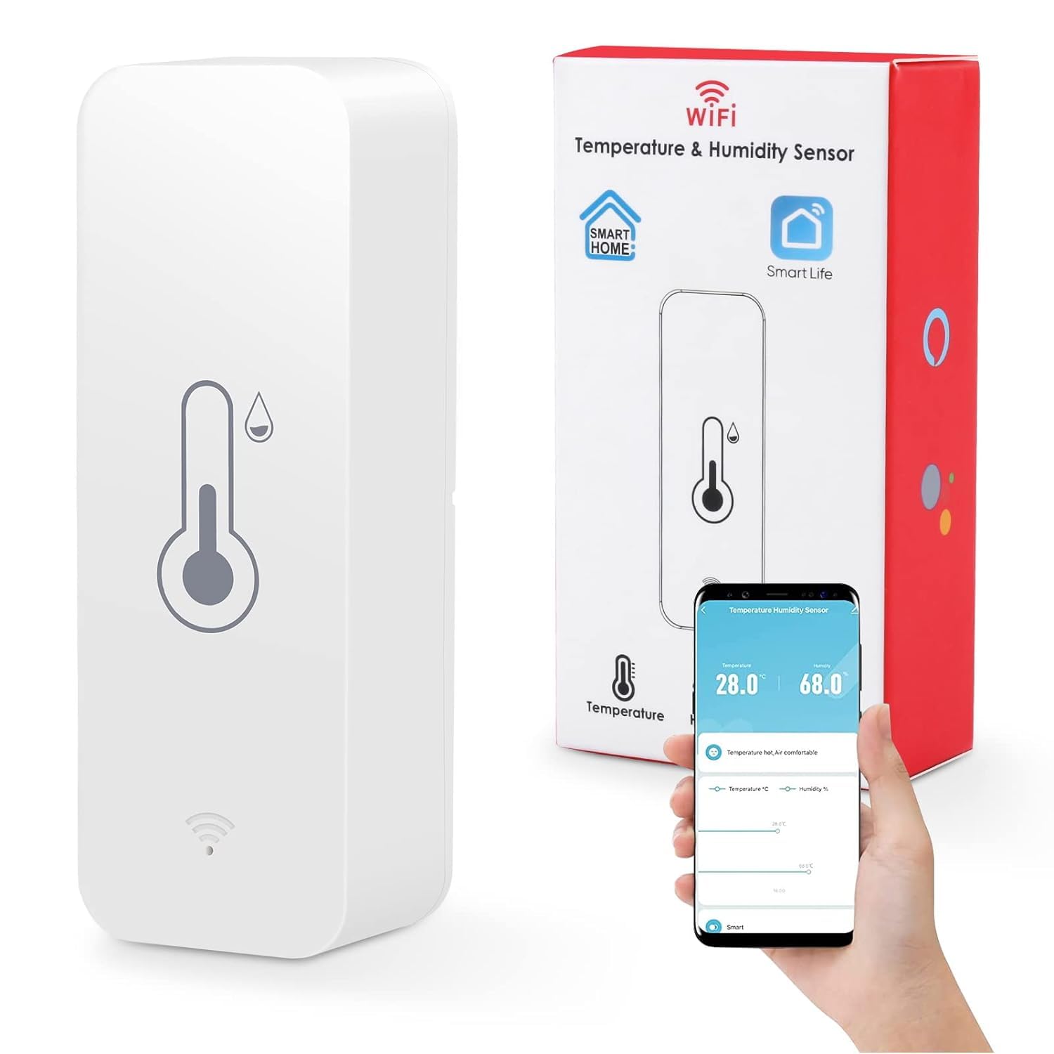 Ventika FAR1 WiFi Temperature Humidity Sensor White
